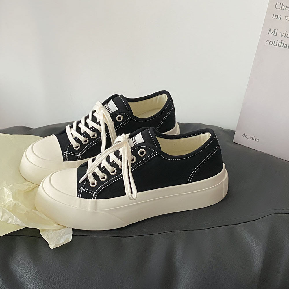 Canvas Shoes For Women Platform Sneakers Height Increasing_voghion.com