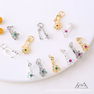 ��ɫ14k���𸣵��ֵ������~��ʯ����ƽ�����朊A��diy�Ʒ���