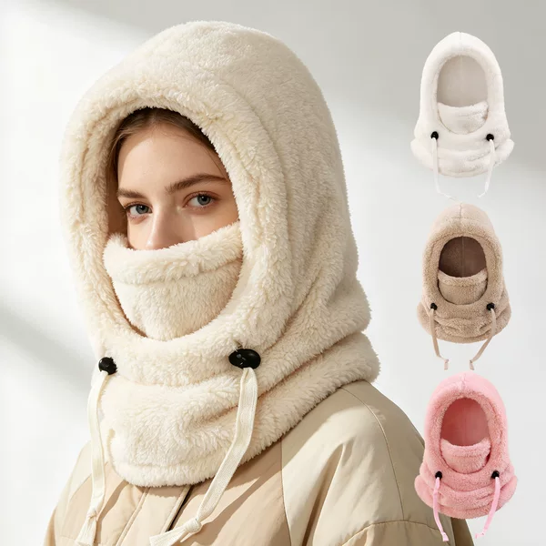 New Hat Women's Autumn and Winter Warm Cycling Windproof and Cold-Proof Hat Balaclava Face Protection Mask for Adults