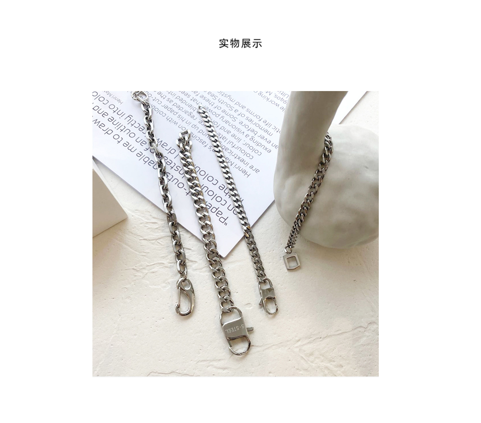 14k Gold Unfading Twist Chain Bracelet Fashion Simple Titanium Steel Lock Bracelet Female display picture 2