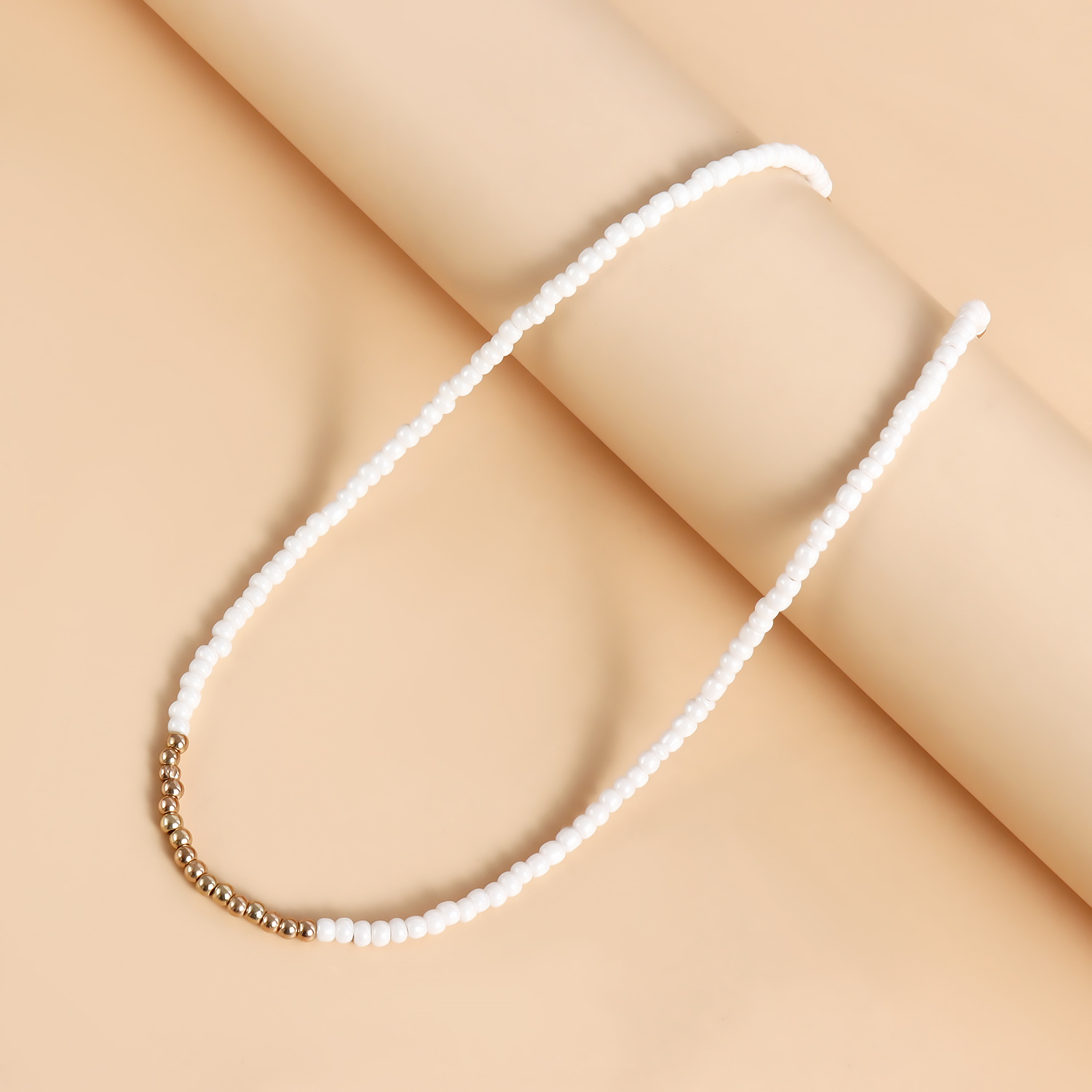 Lässig Einfacher Stil Geometrisch Künstlicher Kristall Saatperle Perlen Überzug Frau Halskette display picture 27
