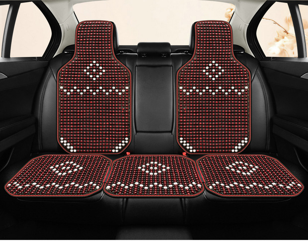 Car Cushion Summer Cool Mat Wooden Beads Ventilated Seat Cushion Summer Breathable Four Seasons Universal Van Seat Cushion