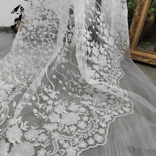 EG-1917008 全涤激光绣花布 《厂家直销 现货供应》 婚纱礼服面料