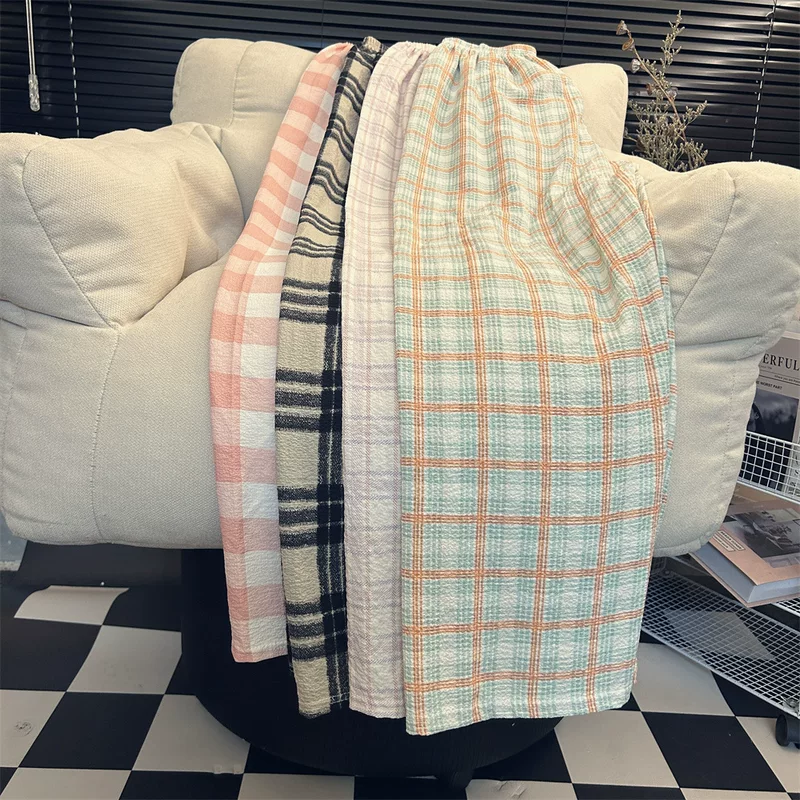 Long spring summer trousers, loose fit