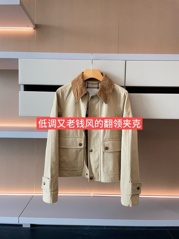 25年新款灯芯绒领单排扣拉链休闲挺阔短款老钱风翻领夹克外套|undefined