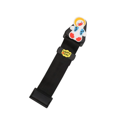 Children's Seat Belt Adjustment: Seat belt shoulder pad - happy-duck-seat-belt-holder