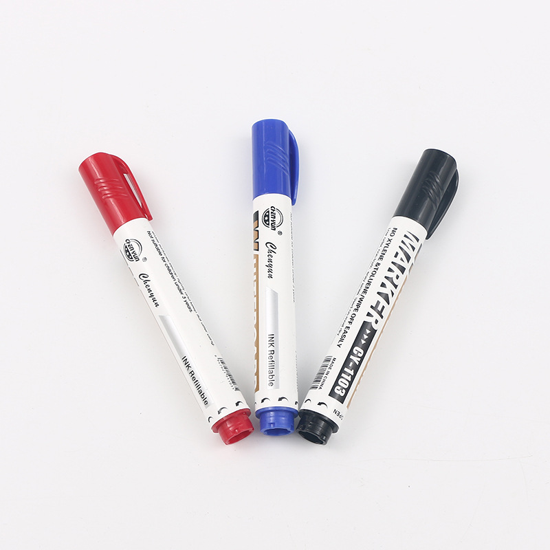 Fábrica al por mayor pizarra pluma pizarra borrable pluma pizarra de tres colores a base de agua escritura pizarra pluma