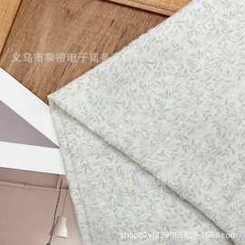 ins风小清新碎花叶子春夏提花布料童装裙子发圈娃衣柔软全棉面料