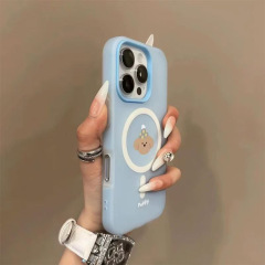 果冻磁吸二合一手机壳情侣可爱苹果手机保护套硅胶高级感简约时尚
