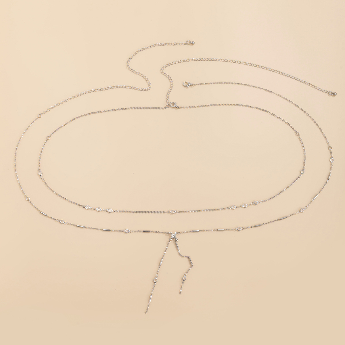 Fashion double-layer copper-clad iron alloy body chain