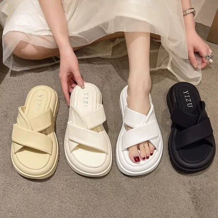 Slide platform, slippers, summer beach footwear, 2025 years