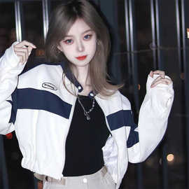2025年秋季新款美式风街头棒球服休闲短外套时尚减龄洋气夹克上衣