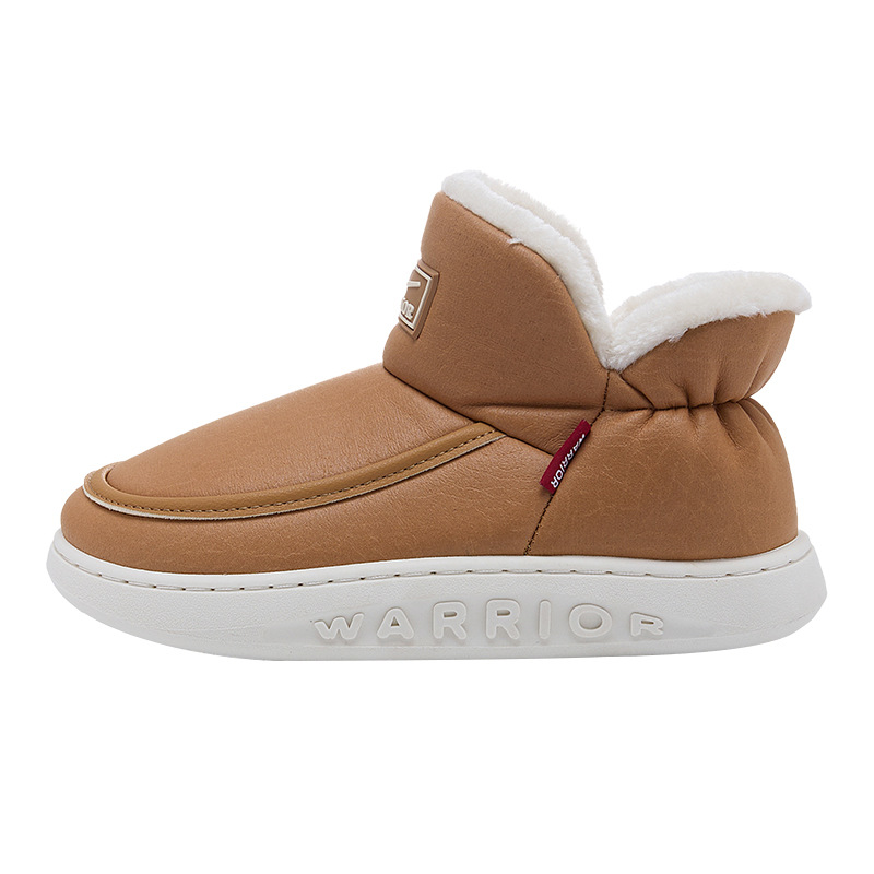 Zapatos de algodón suaves ligeros y cómodos de invierno nuevos zapatos de mujer calientes de color sólido, engrosados y minimalistas, botas cortas de viento versátiles