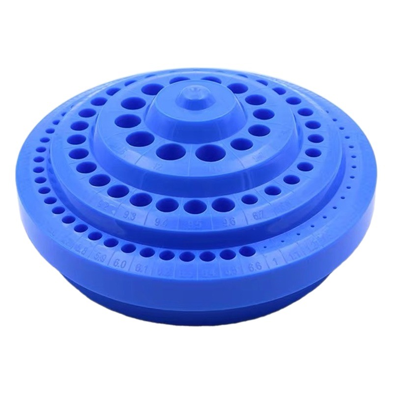 Engrosado 100 Unid taladro disco taladro rotativo caja de almacenamiento cabeza de molienda piezas de plástico caja 1-13 herramienta de almacenamiento POM