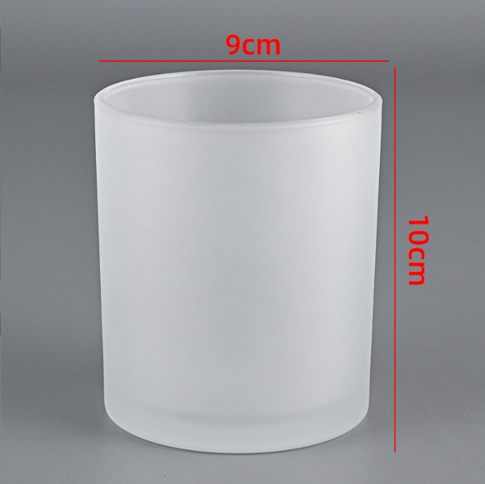 Multi-especificación vidrio vela taza aromaterapia vela tarro vacío taza Hotel fragancia vela titular impresión aerosol color frasco de vidrio