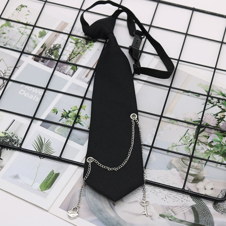 Fu Shuai original amor mariposa cadena libre negro tie ins femenino con estilo de la Universidad JK camisa uniforme moda