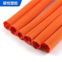 浪纹开口式自卷管阻燃尼龙编织网管橙色阻燃自卷护套品质保障