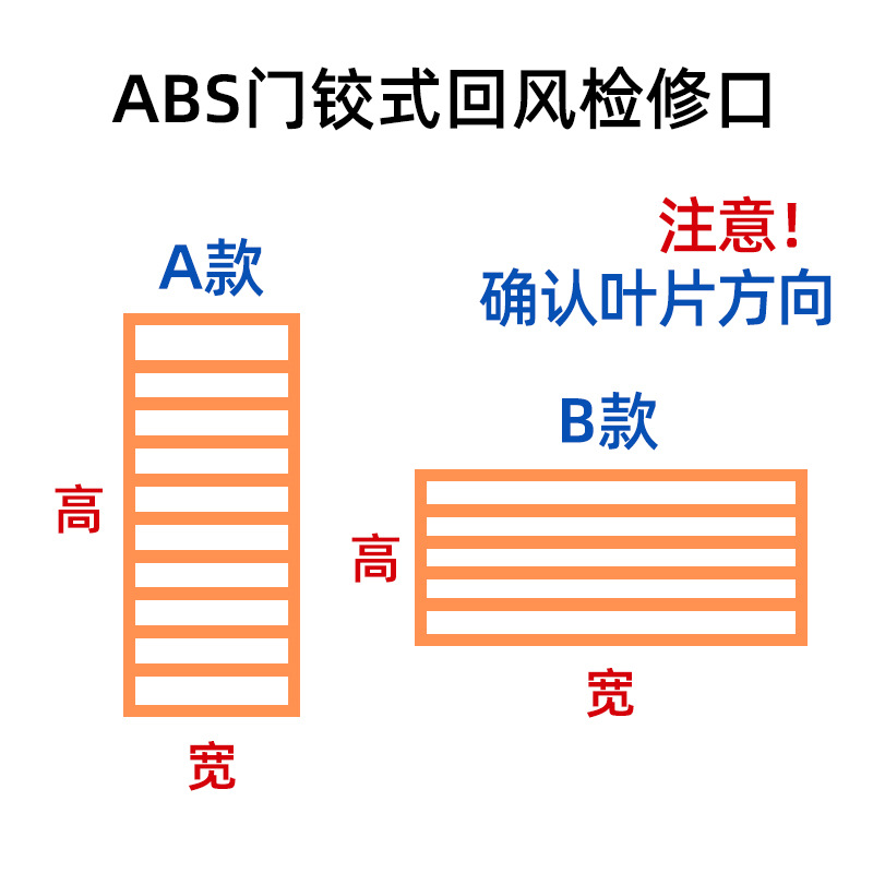 ABS central air conditioning return louver inspection port, ventilation hole grille, decorative cove