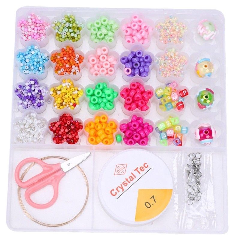 Fabricantes de cuentas de arroz de vidrio DIY en stock nuevas chicas hechas a mano con cuentas de juguetes de puzzle pulseras cuentas al por mayor