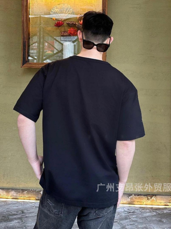 D家高品质25新款竖条彩虹LOGO印花短袖CD潮牌T恤男女重磅百搭纯棉|undefined