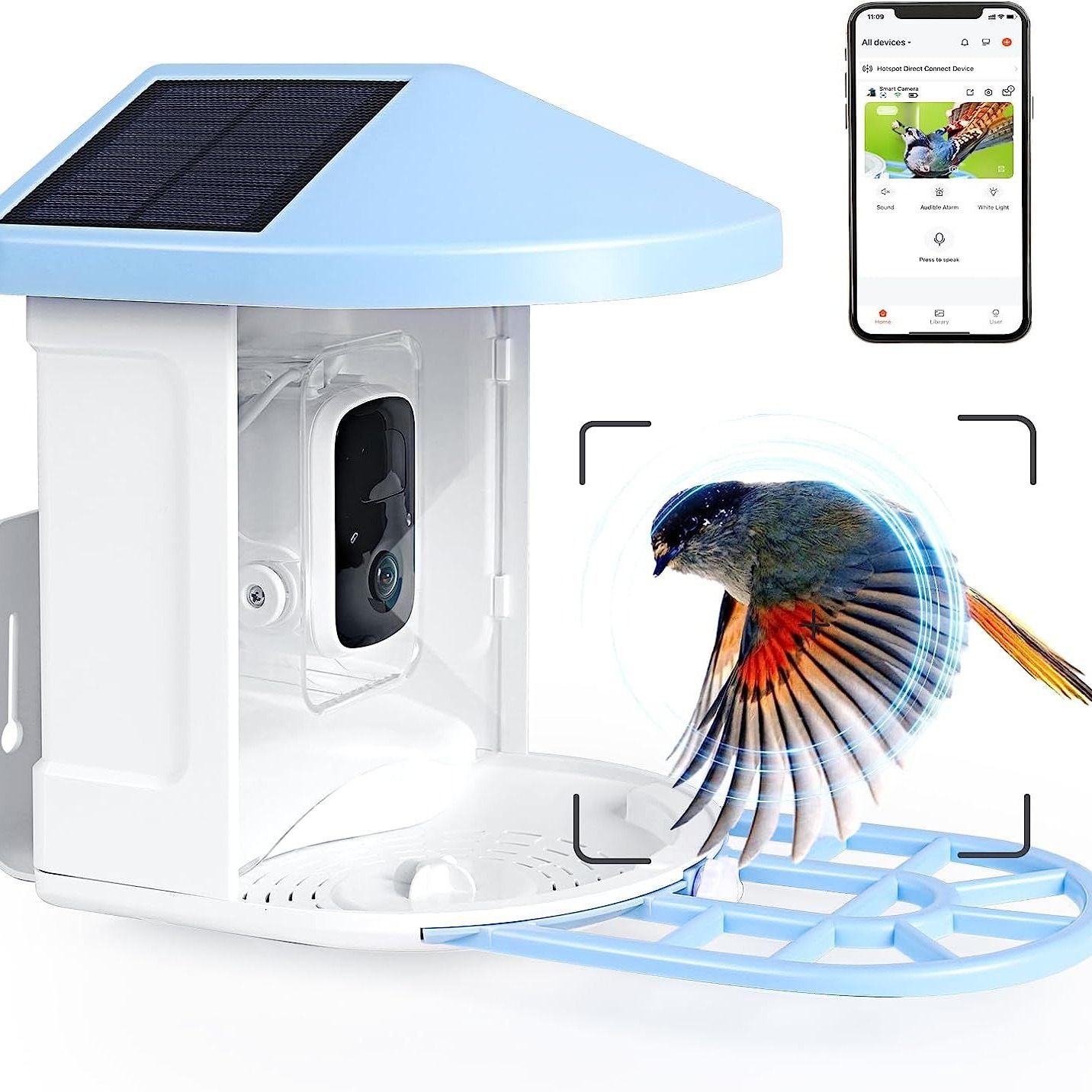 Nuevo producto superventas de Amazon: comedero inteligente para pájaros con cámara para monitoreo en tiempo real, cámara inalámbrica para pájaros para monitoreo inteligente.