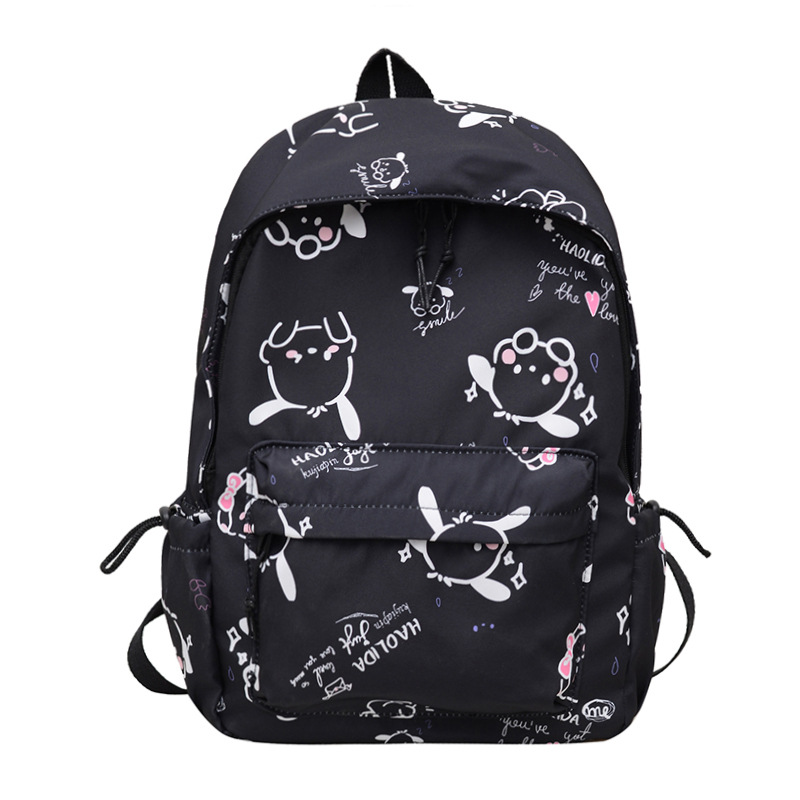 Mochila personalizada graffiti impresión calle mochila coreana ocio campus gran capacidad simple versátil mochila de estudiantes