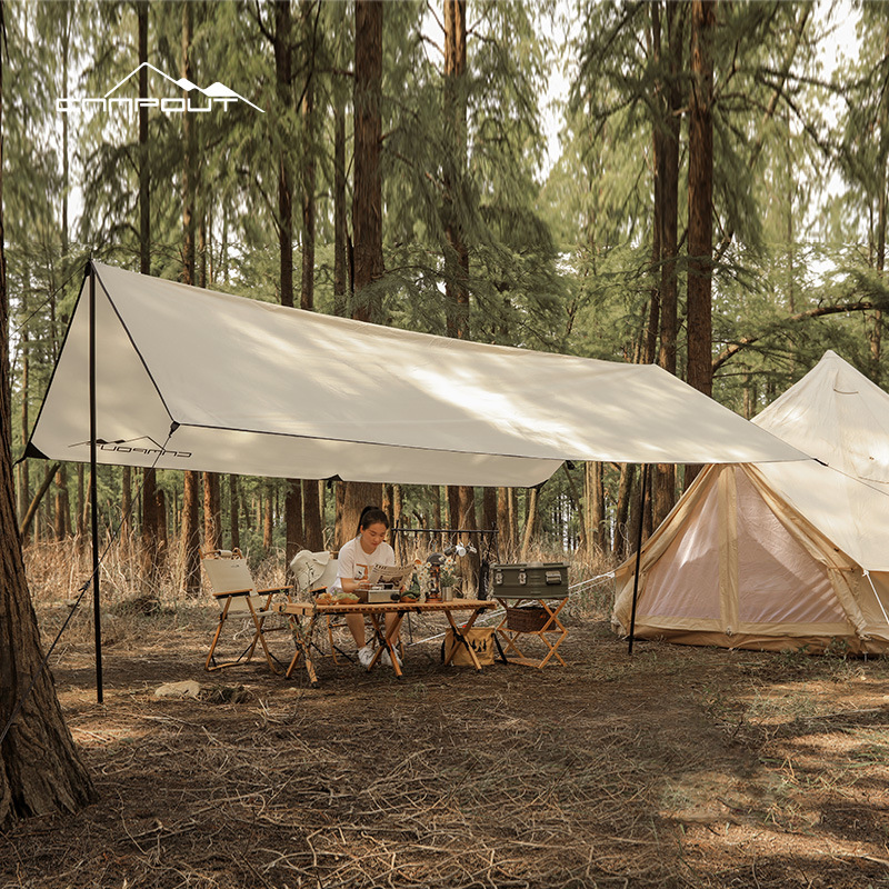 CAMPOUT戶外用品天幕野營多功能長方形便攜遮陽露營天幕防雨防曬