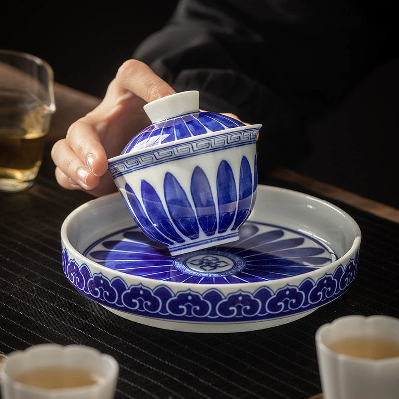 Baoxiangju Juxiang Ercai covered bowl tea cup set single covered bowl high-end tea bowl tea set single cover tea cup tea set