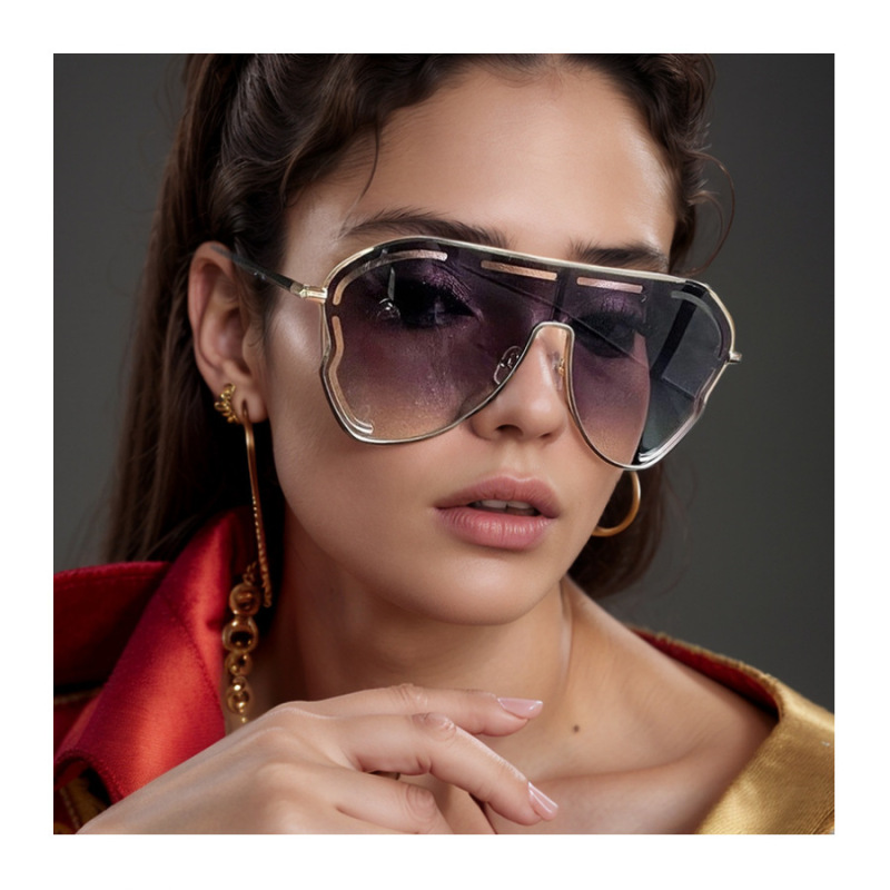 New European and American one-frame toad-shaped sunglasses European and American personality outdoor sunglasses hollow Y2K sunglasses