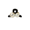 Small crab pin from pearl for princess, bangs, hairpins, hair accessory, hairgrip, simple and elegant design