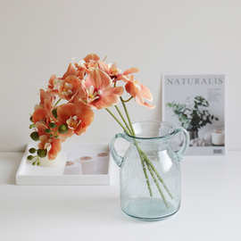 现货仿真花蝴蝶兰保湿手感家居室内绿植假花插花装饰摆件手工花