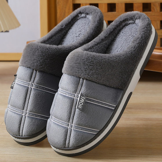 2024 New Style Cotton Slippers Men's plus size 2024 Winter Cotton Slippers Women's Warm Wool Slippers Thick Bottom Plush Slippers
