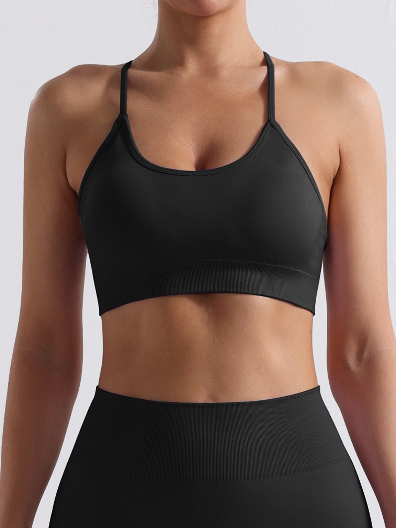 Europa y los Estados Unidos de la espalda hermosa deportiva yoga bra de alta resistencia a prueba de choque para mujeres se reúnen sujetas de entrenamiento entrenamiento ropa interior deportiva