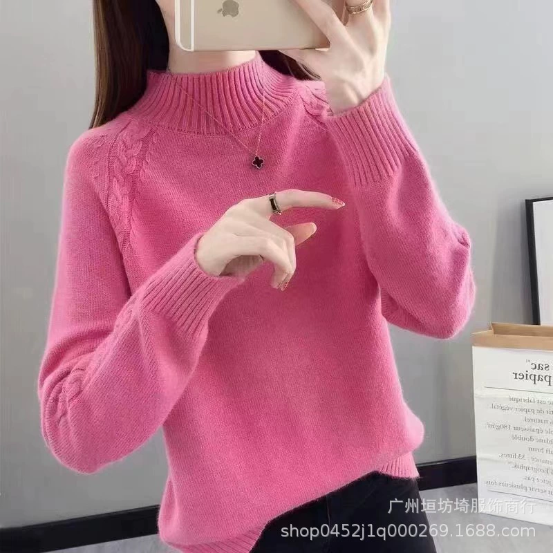 Свитер оверсайз из толстой пряжи в гонконгском стиле для молодых женщин, оптовая продажа свитеров больших размеров, новая модель 2025 года