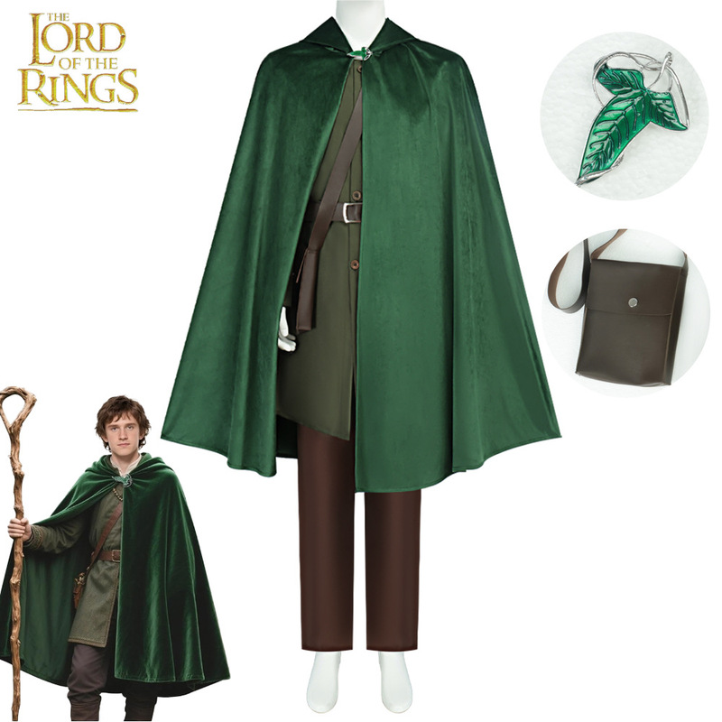 Movie Lord of the Rings Bilbo Baggins Cos Costume Halloween Lord of the Rings Hobbit Baggins Cos Cloak