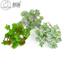 大小号仙人颗仿真多肉盆栽塑料假花头装饰微景观植物相框diy材料