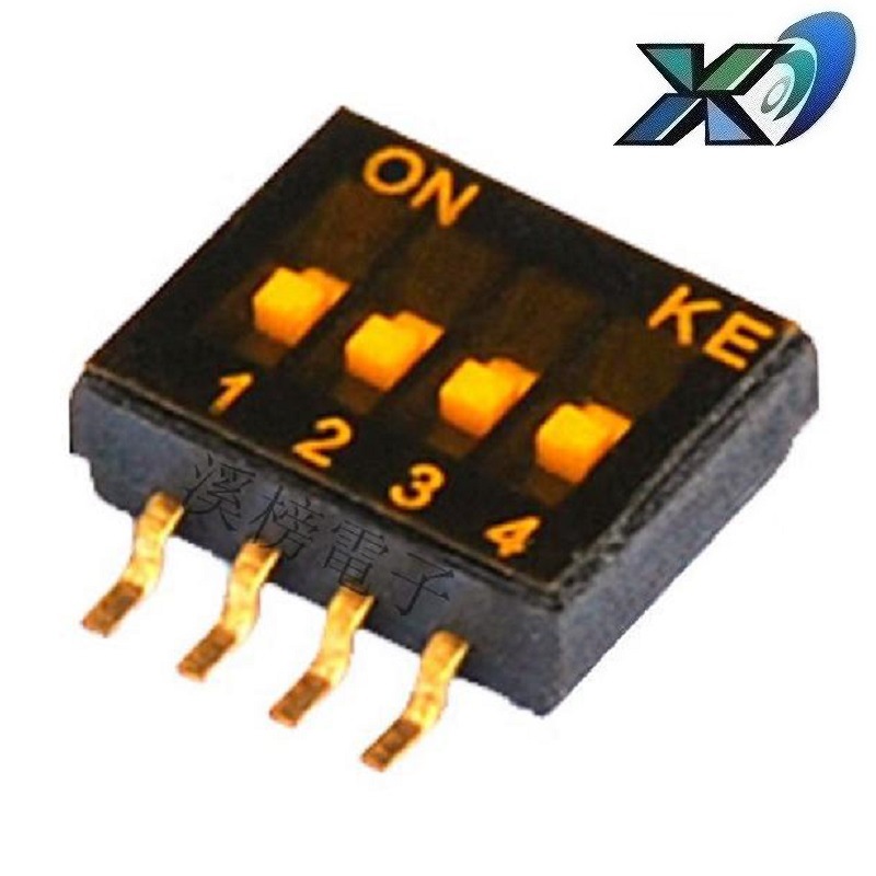 四位拨码开关 4位贴片 四位拨动开关 贴片 镀金4位拨动开关