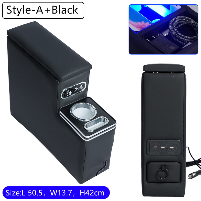 Honda Armrest Box for Toyota sienta 10 series NSP170 2019 hybrid (Armrest box) - black