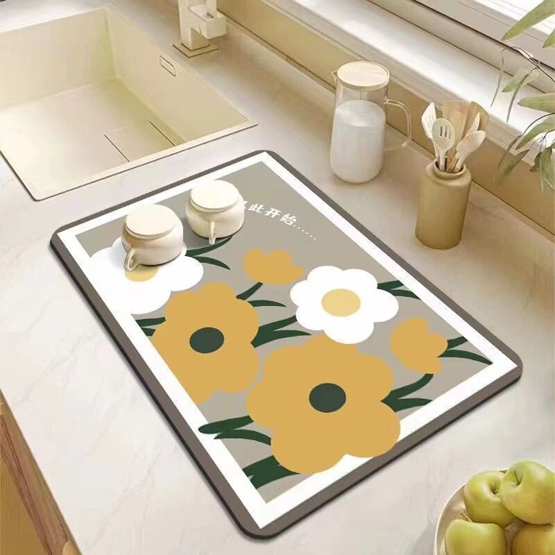 노란 꽃 반사