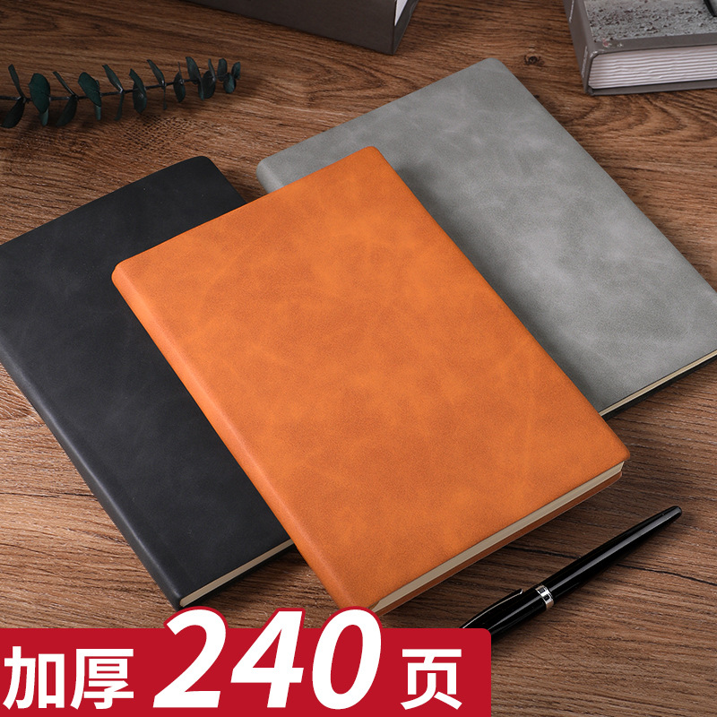 가죽노트 두꺼워진 가죽노트패드 업무용 비즈니스 사무실 회의 기록부 문학적 절묘한 책