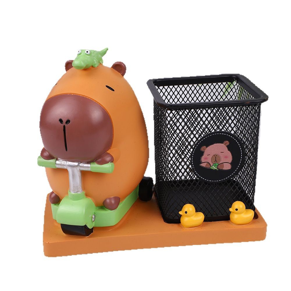 Creativo y lindo portalápices de Kapibala de gran capacidad, artefacto de almacenamiento de escritorio simple multifuncional, oficina de papelería para estudiantes