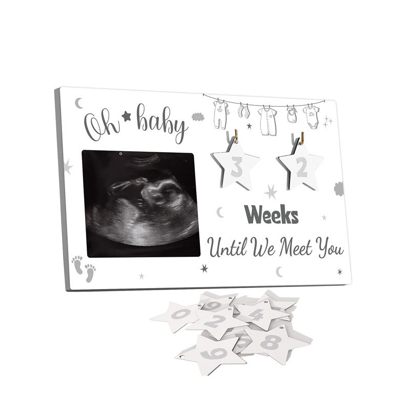 Recién nacido nacimiento hito foto conmemorativa de madera marco de fotos dormitorio sala de estar decoración marco de fotos bebé crecimiento disciplina