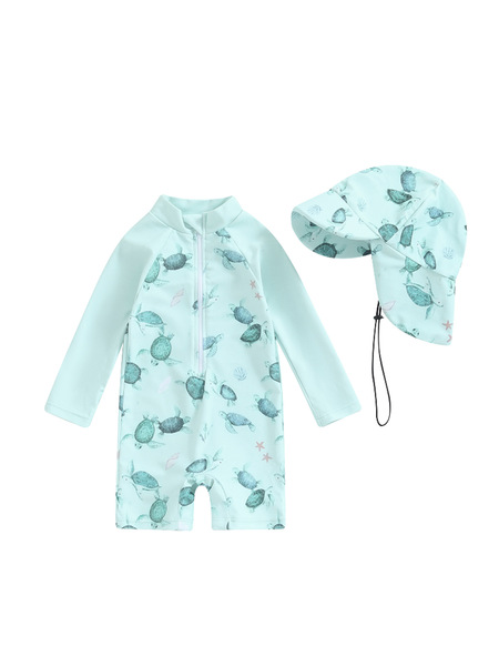 70-80-90-100-110 hat Supreme long-sleeved children's swimsuit