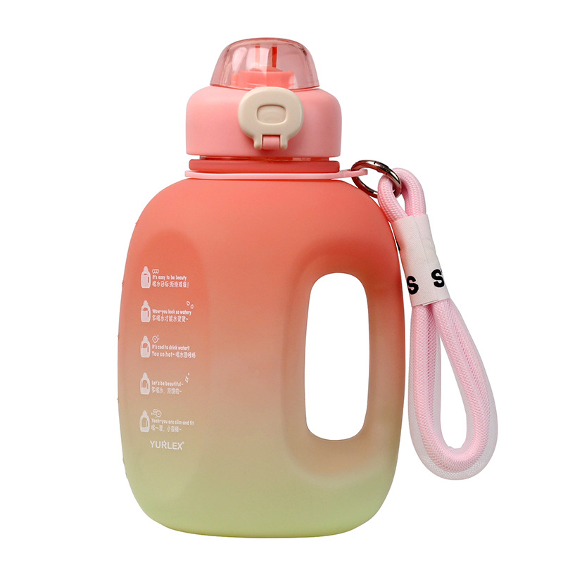 1.5L gran capacidad hervidor portátil con escala gimnasio tonelada cubo taza de agua fitness botella de agua Internet Celebrity Cup