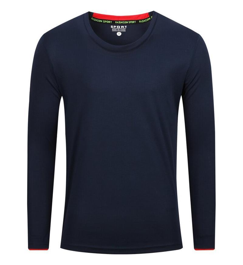 Navy blue round neck long sleeves