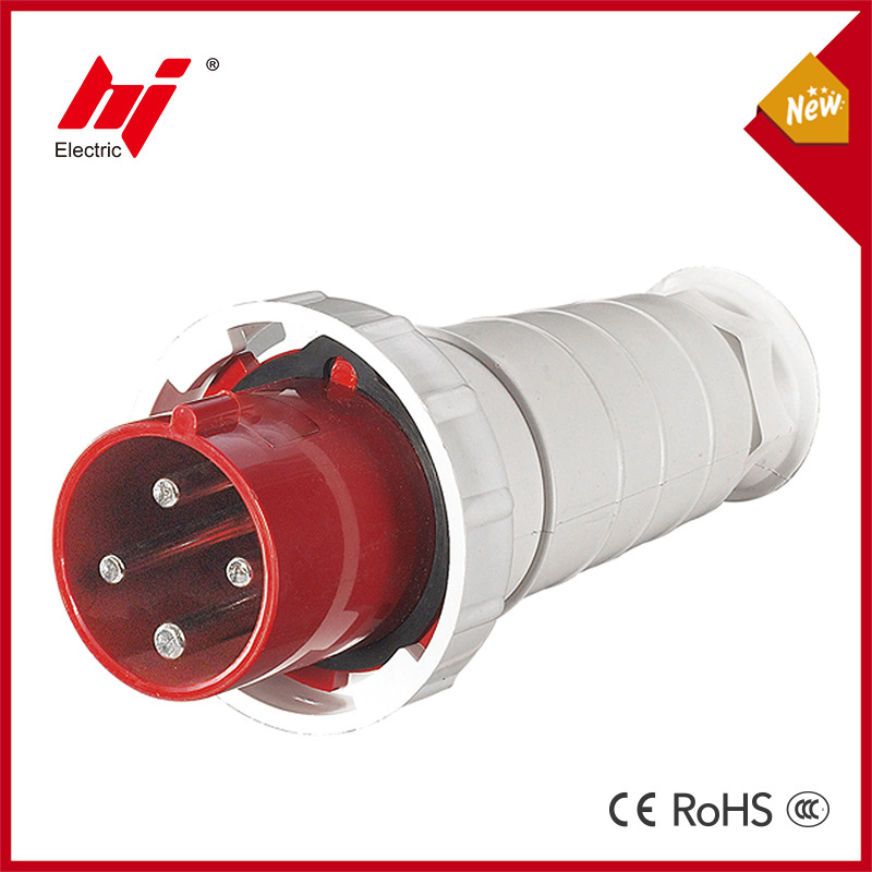 IP67防水工业插头125A 4芯4P航空插座公母对接插头 400V链接插头