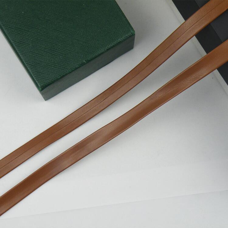 1 cm de color pu prensado banda de borde accesorios de prenda de vestir banda de borde textil decoración de cuero accesorios cuerda