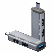 type-c扩展坞HUB三口1*USB3.0+2*usb2.0铝合金迷你轻便HUB转接头