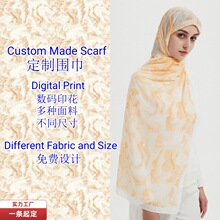 Hot sale Chiffon Scarf Soft Headscarf Custom Made Shawl