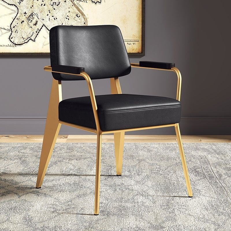 Nordic Retro Leather Café Chair, Armchair, Metal Dining Chair, Coffee Chair, Navy Chair, Dining Chair for Home Use Nordic Retro Leather Café Chair, Armchair, Metal Dining Chair, Coffee Chair, Navy Chair, Dining Chair for Home Use